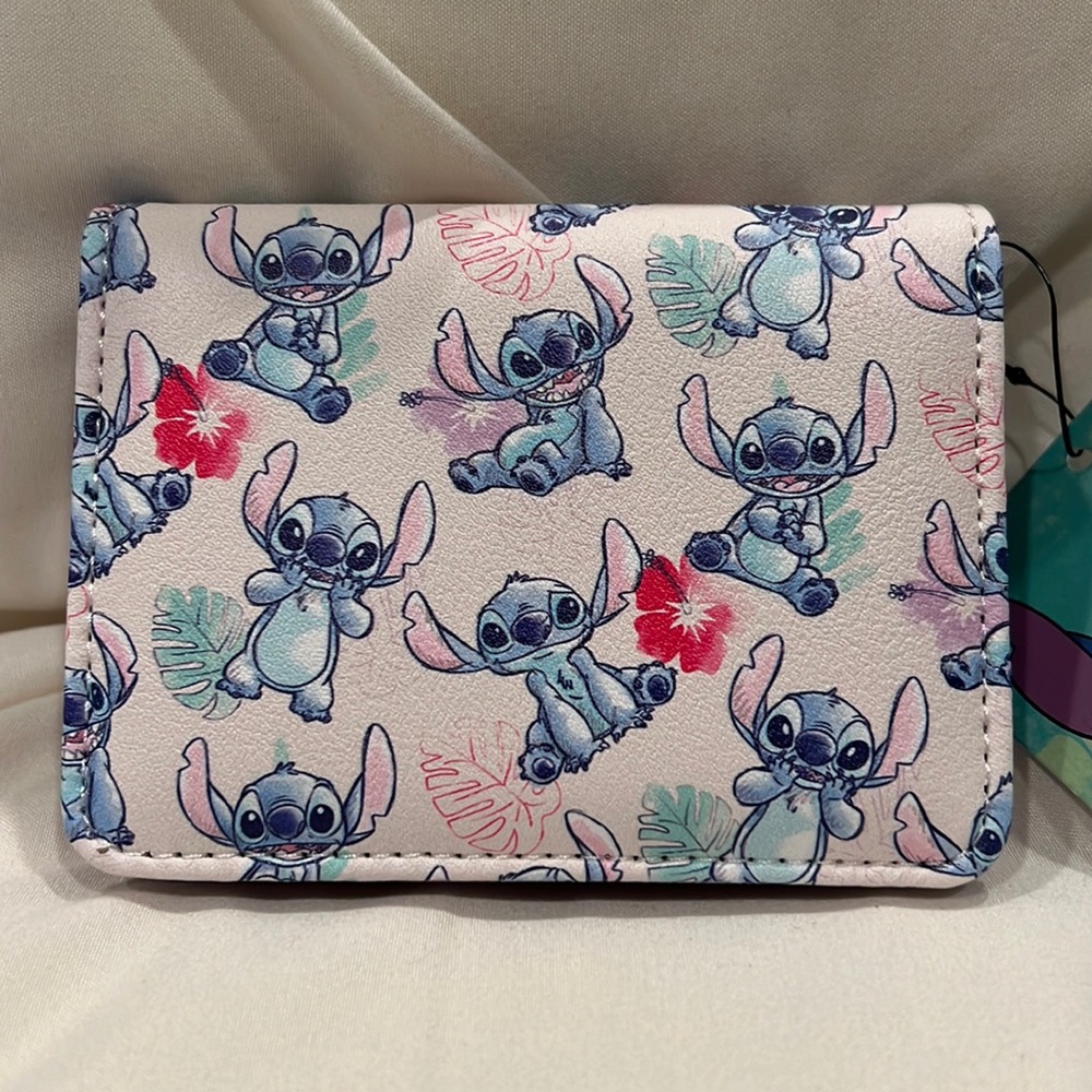 Disney X Lilo & Stitch Tropical Lavender Flap Wallet Stitch Cardholder 🌴